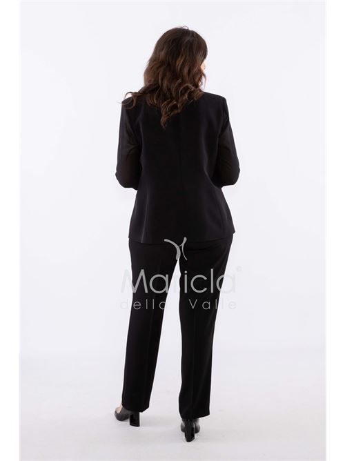 tailleur strass onda collo PAOLA FORTI | PF2180NERO